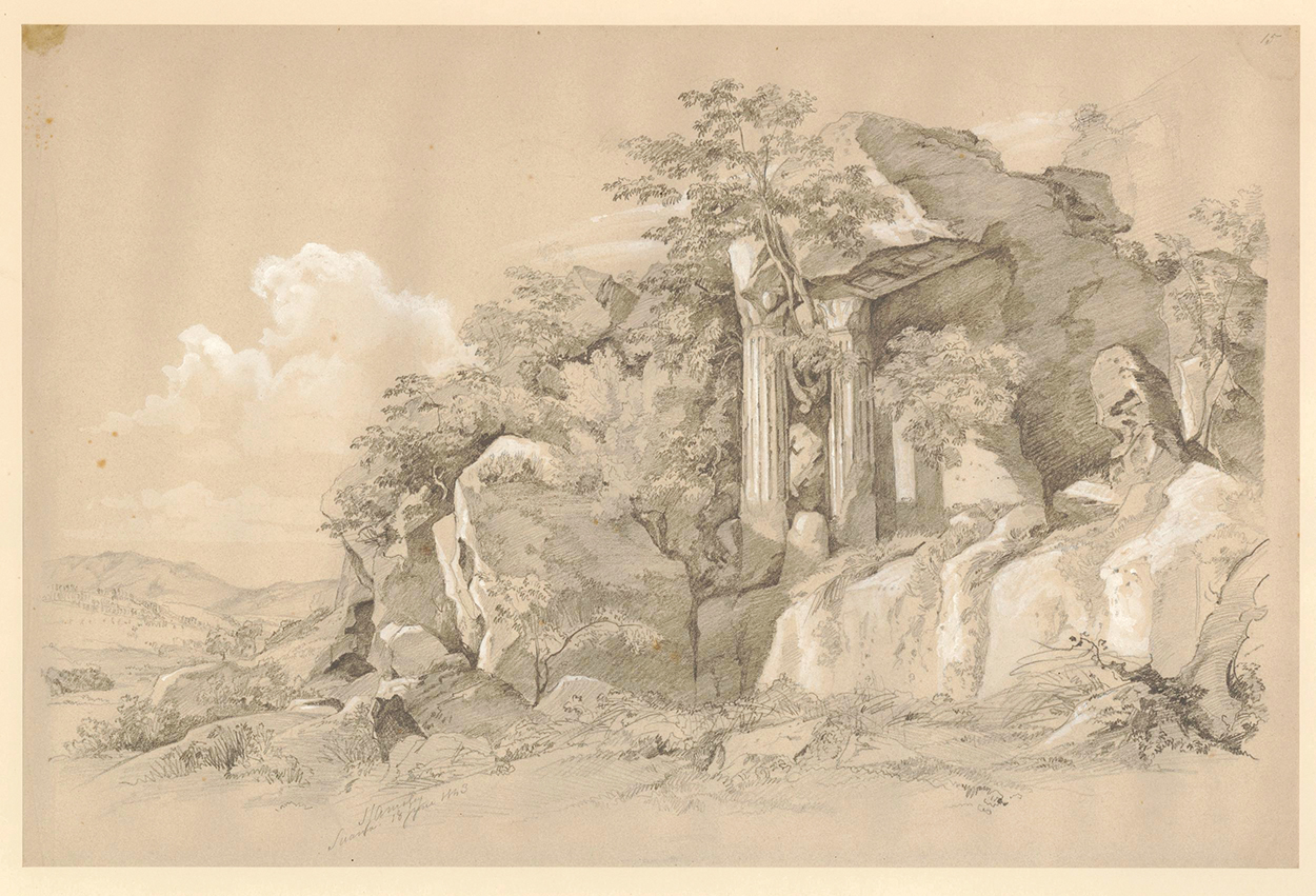 Disegno di S. Ainsley, Tomba Pola a Sovana; 1843
© The Trustees of the British Museum
CC BY-NC-SA 4.0