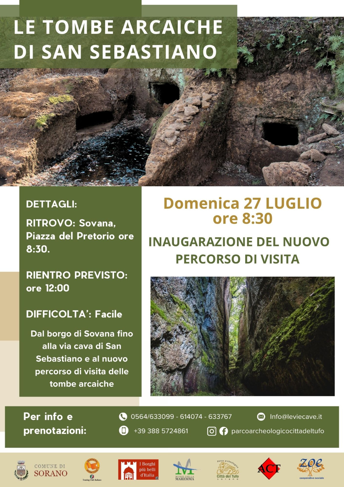 Un nuovo cammino tra le origini: inaugurazione del percorso delle Tombe Arcaiche di San Sebastiano