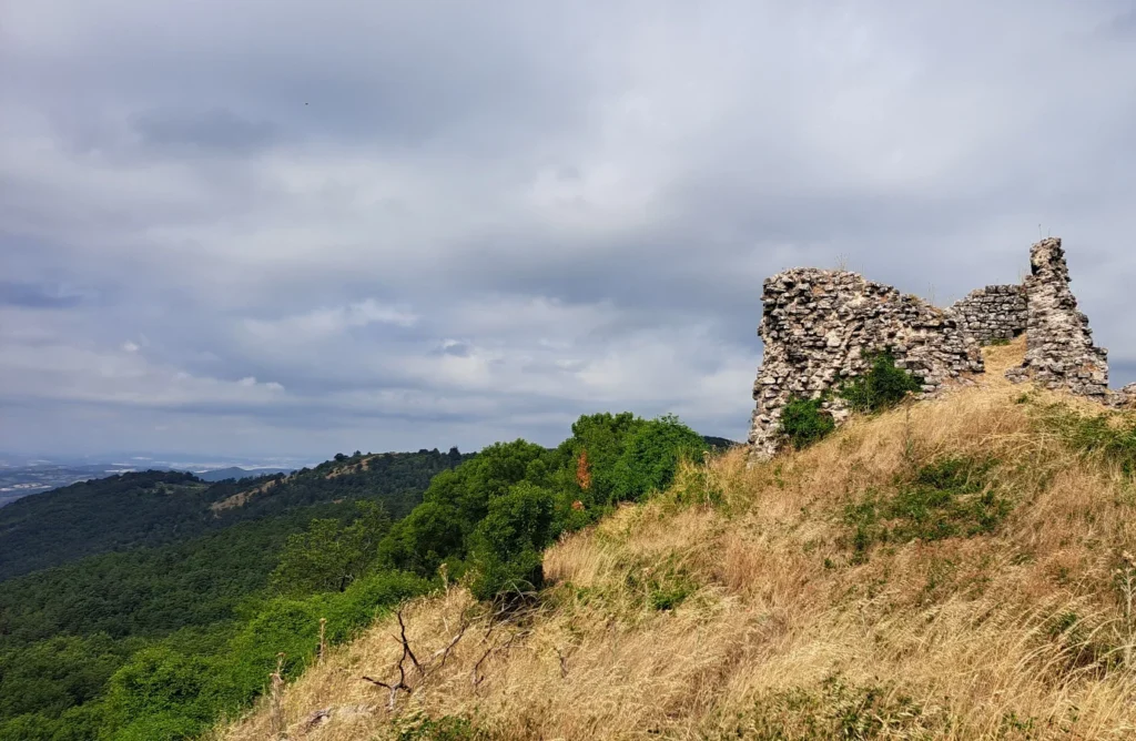 Medieval stone tower remains at Rocca Tedulae, near Montevitozzo